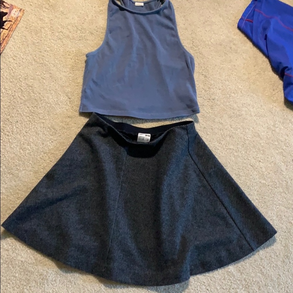 UNIQLO small wool skater skirt